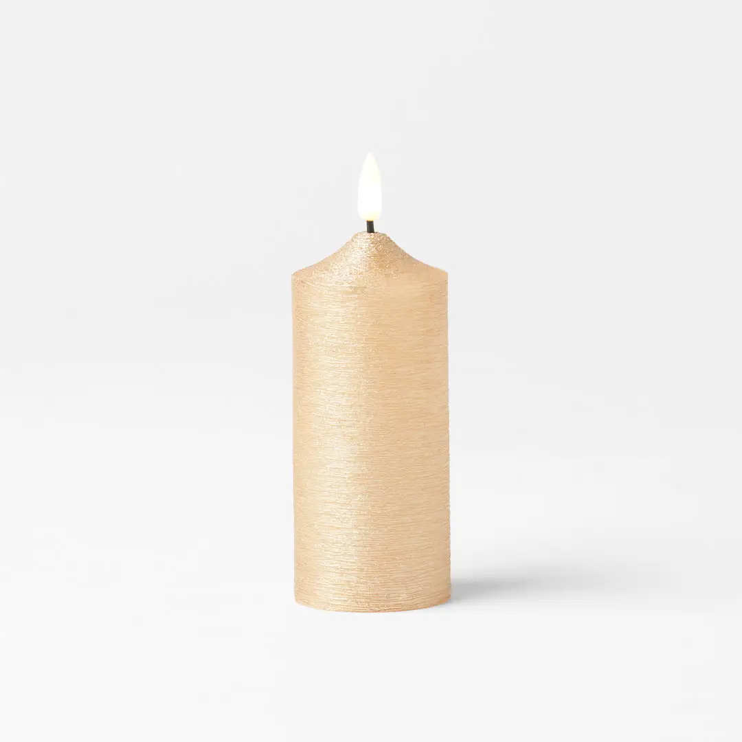 BBT   LED Wax Flickering Narrow Pillar Candle - Gold.png