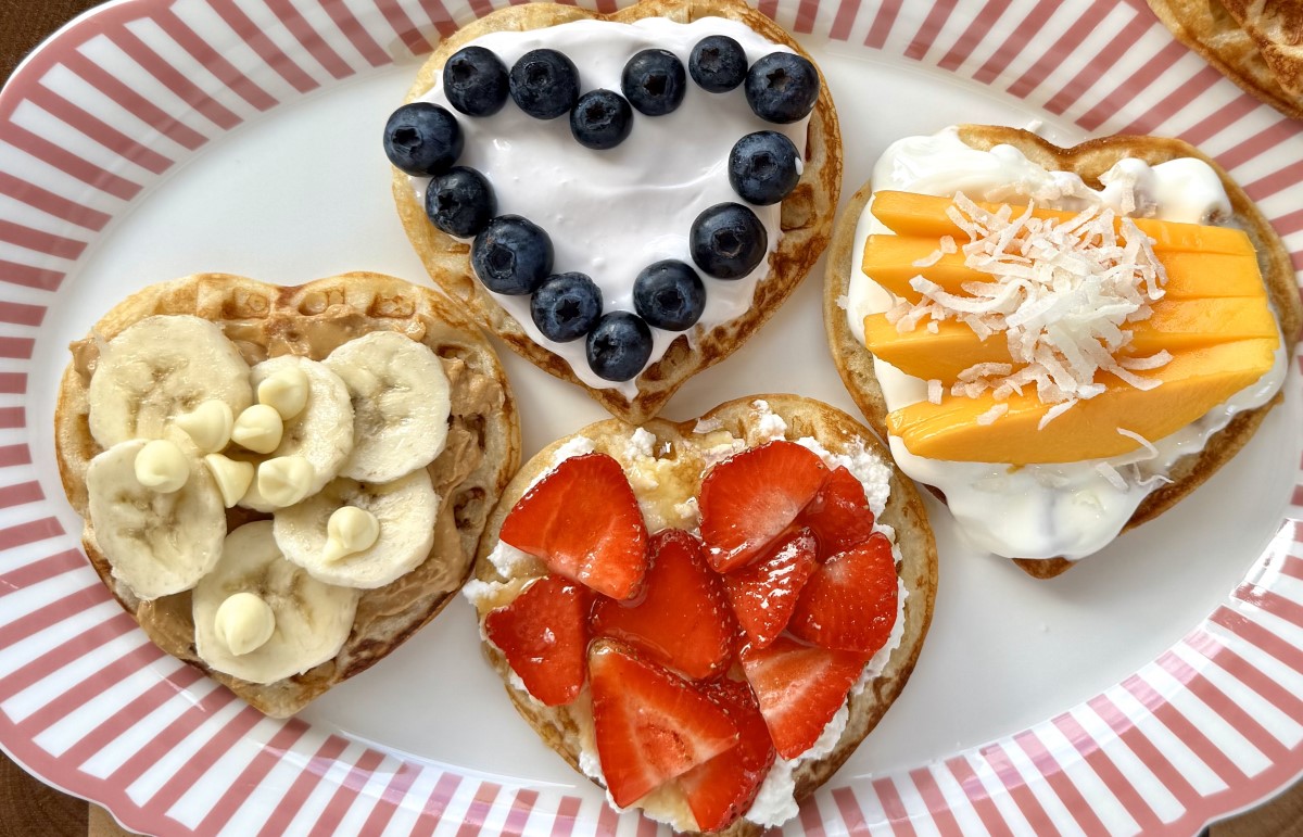Heart Waffles for Mum